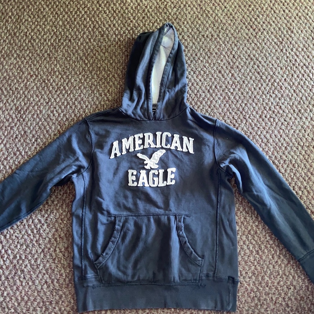 Distressed American Eagle Navy Hoodie